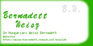 bernadett weisz business card